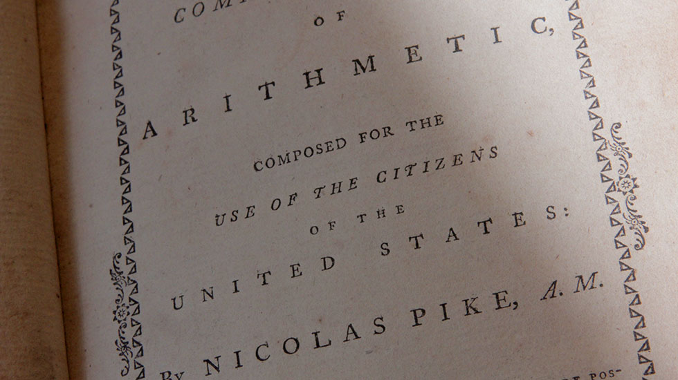 Nicolas Pike's textbook published in 1788
